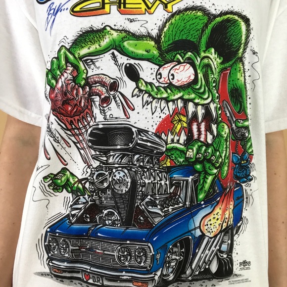 Deadstock Rat Fink T-shirt 2008 unisex racing tee - Picture 3 of 6
